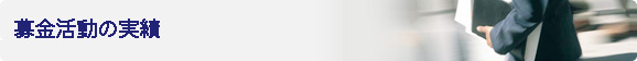 募金活動の実績